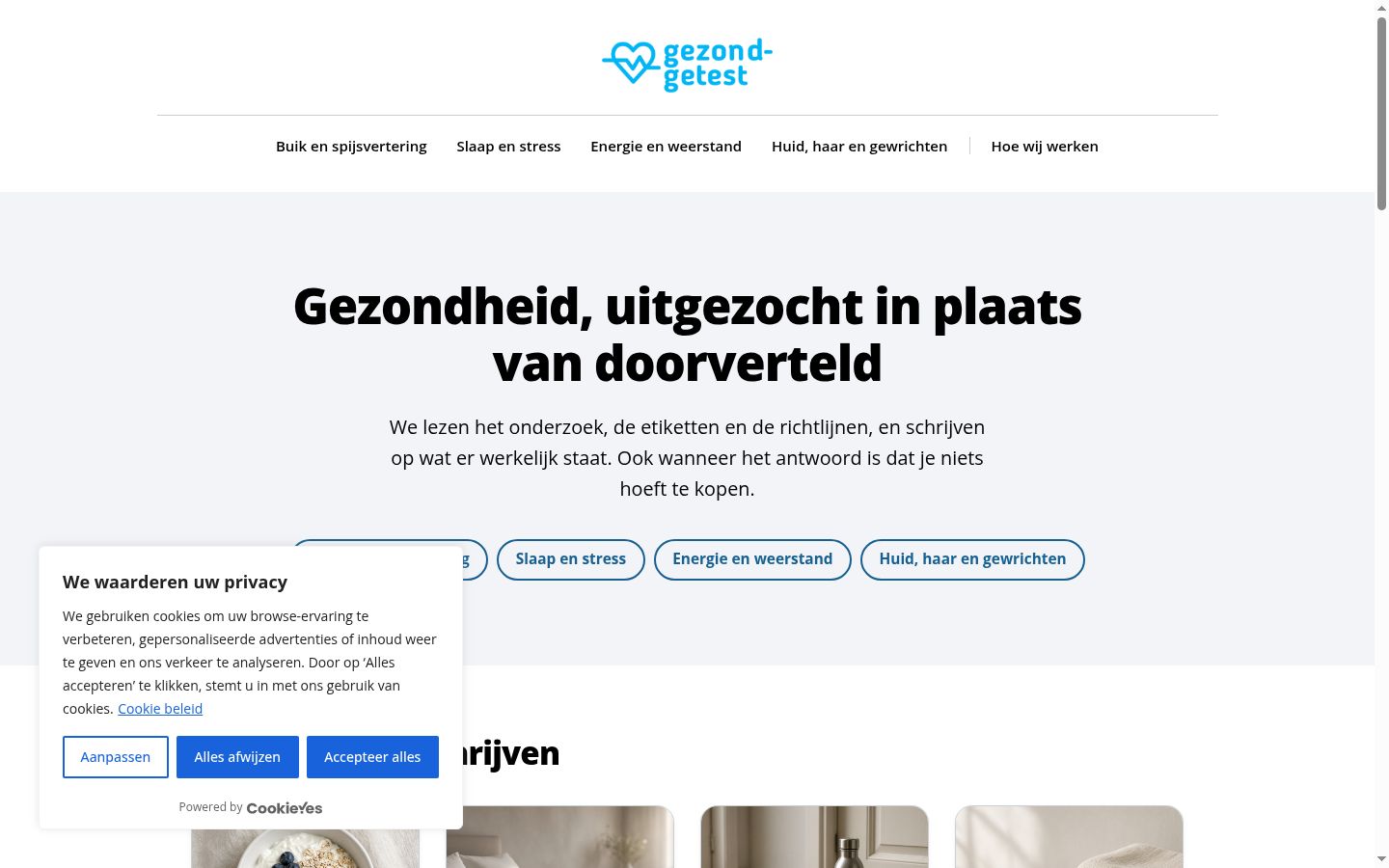 Screenshot tal-banner tal-kunsens muri qabel kwalunkwe interazzjoni