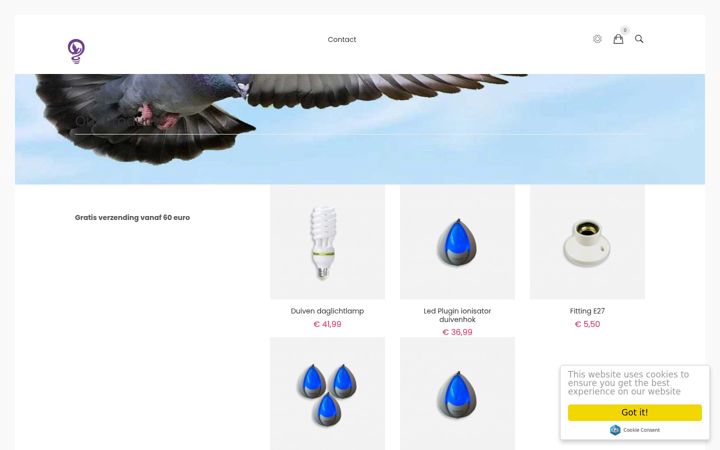 Screenshot of gezondelamp.nl
