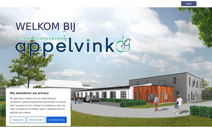 Screenshot of gezondheidscentrum-appelvink.nl