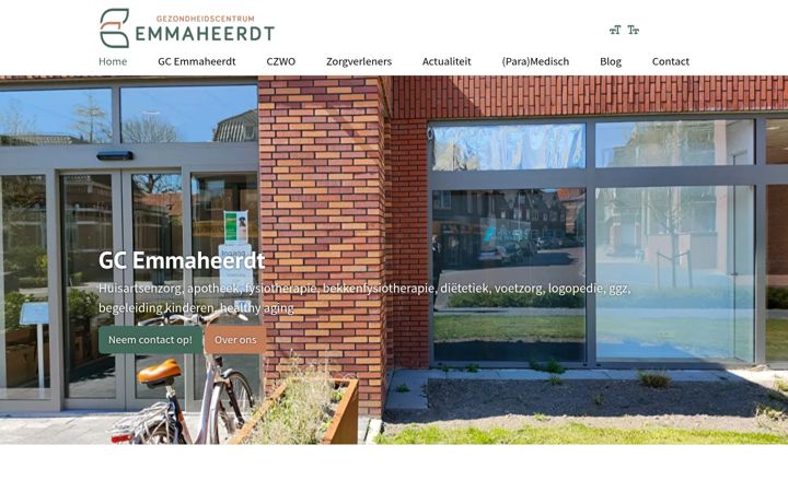 Screenshot of gezondheidscentrum-emmaheerdt.nl