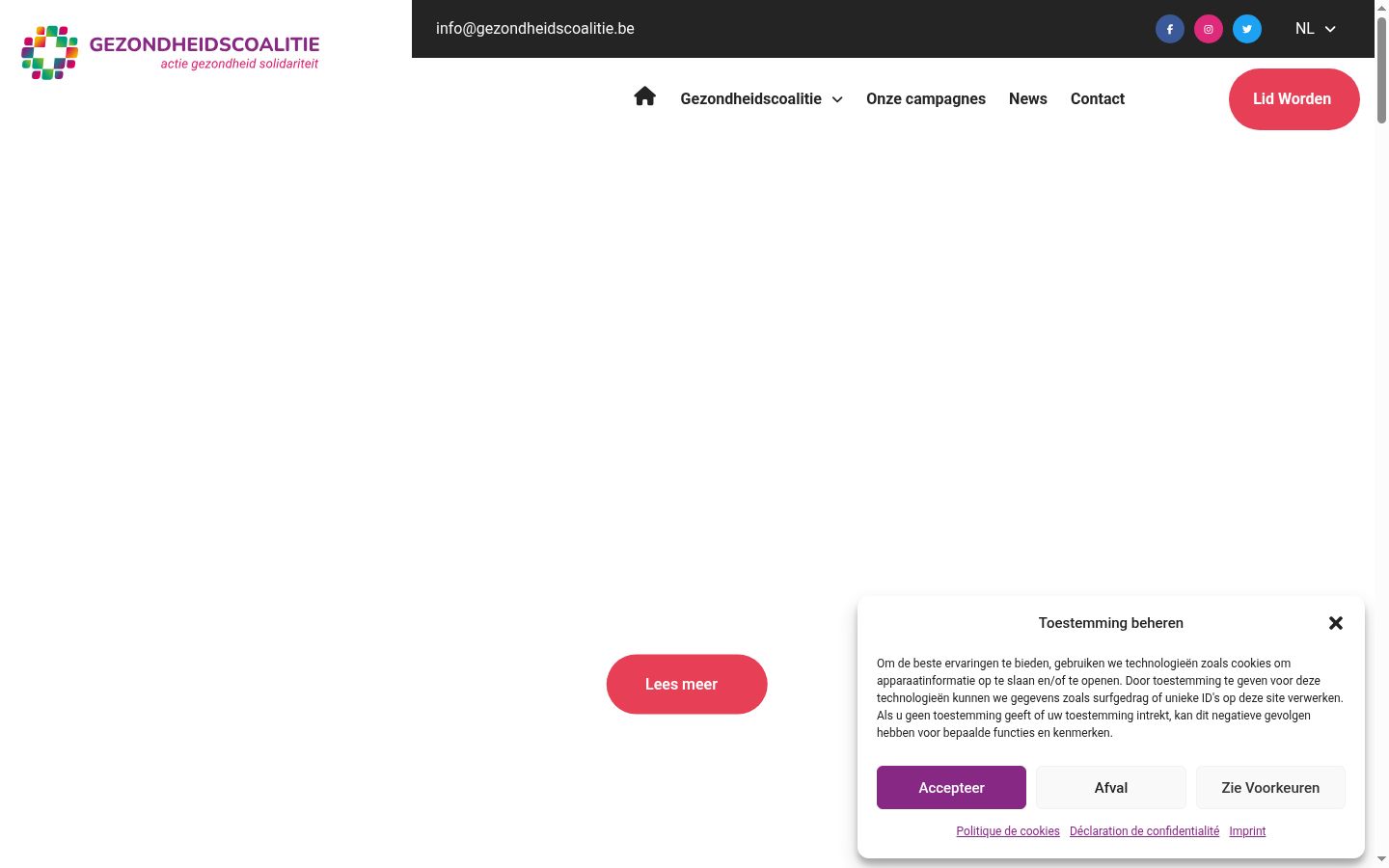 Zrzut ekranu banera zgody wyświetlanego przed jakąkolwiek interakcją