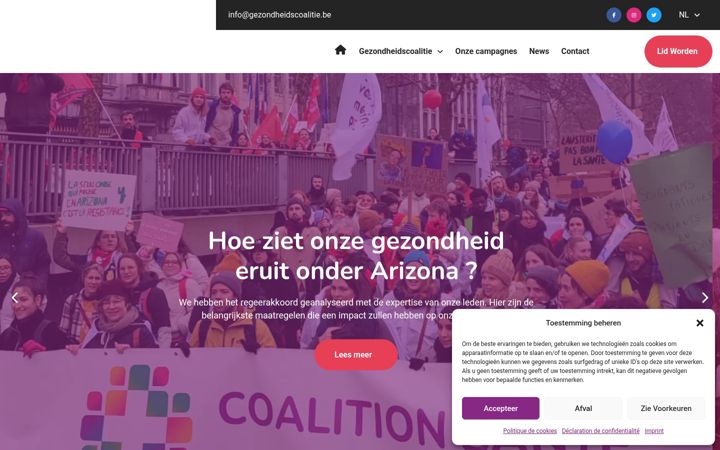 Screenshot of gezondheidscoalitie.be