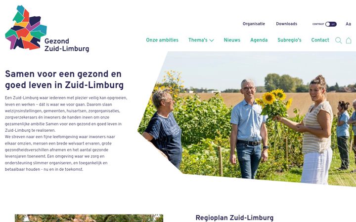 Screenshot of gezondzuidlimburg.nl