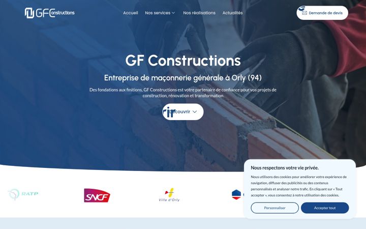 Screenshot of gf-constructions.com