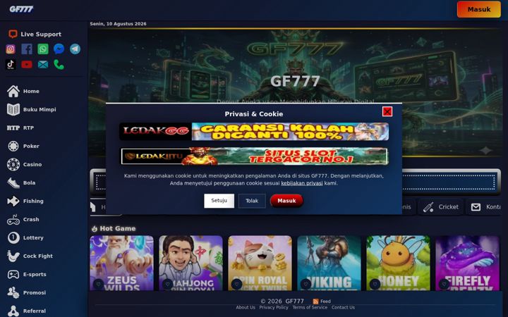 Screenshot of gf777.org