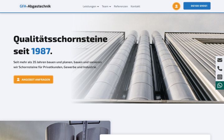 Screenshot of gfa-abgastechnik.de
