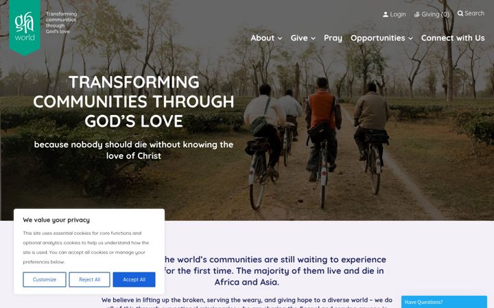 Screenshot of gfauk.org