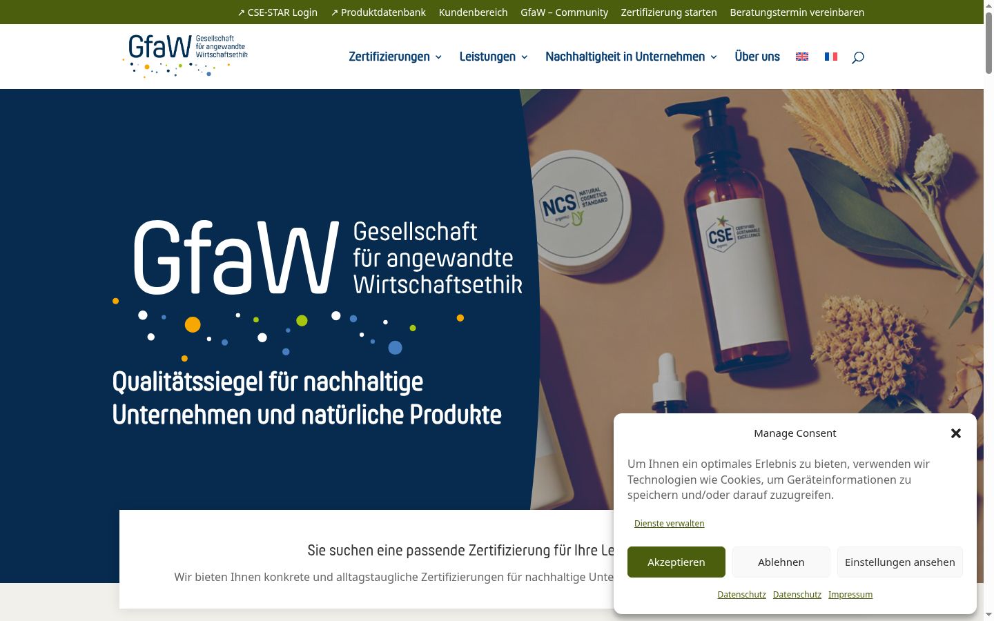 Screenshot del banner di consenso mostrato prima di qualsiasi interazione