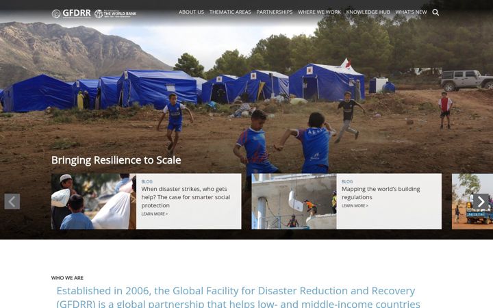 Screenshot von gfdrr.org