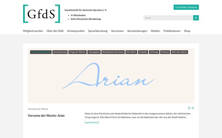Screenshot of gfds.de