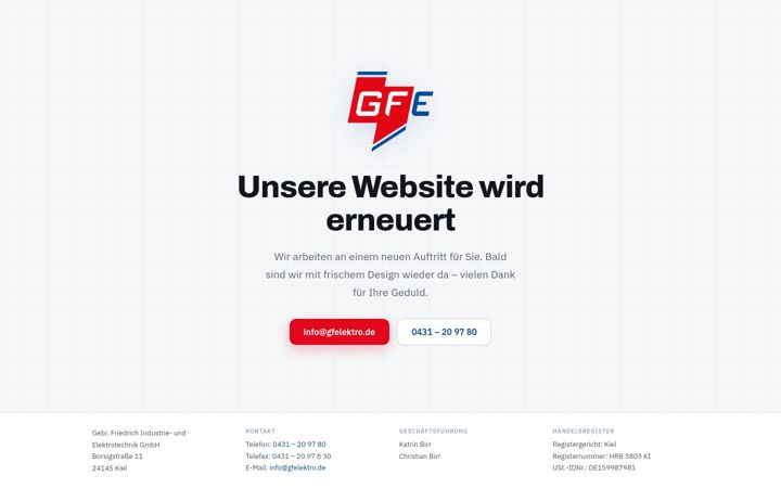 Screenshot of gfelektro.de