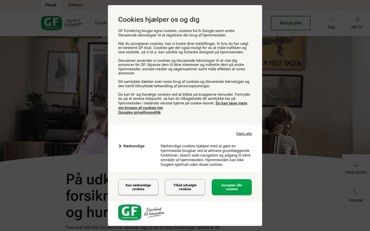 Screenshot of gfforsikring.dk