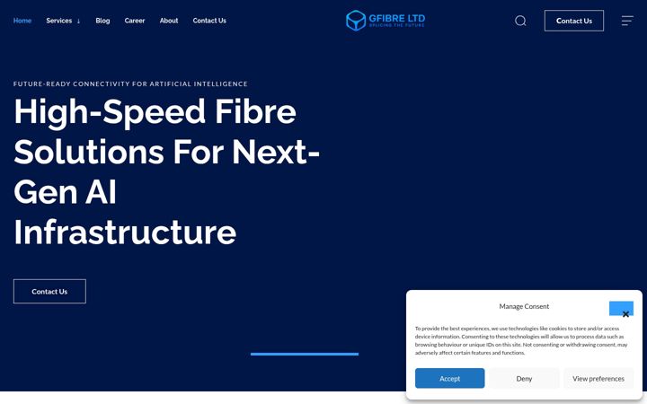 Screenshot of gfibreltd.co.uk