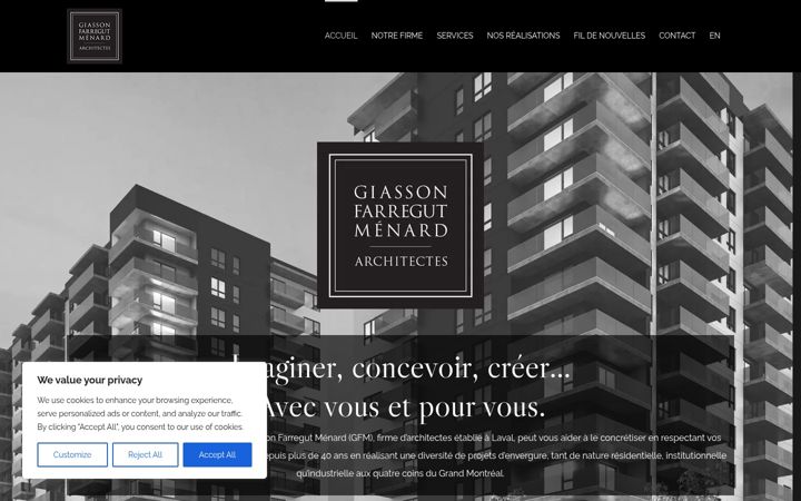 Screenshot of gfm-architectes.com