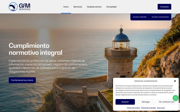 Screenshot of gfmservicios.com