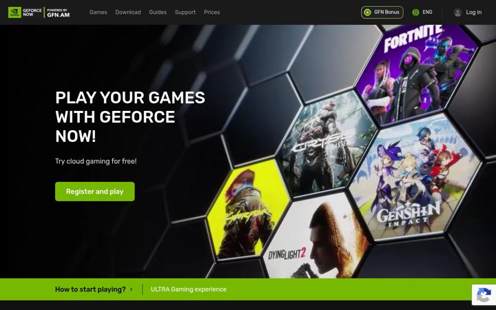 Screenshot of gfn.am