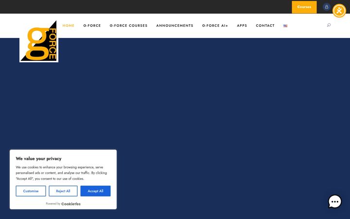 Screenshot of gforce-project.eu