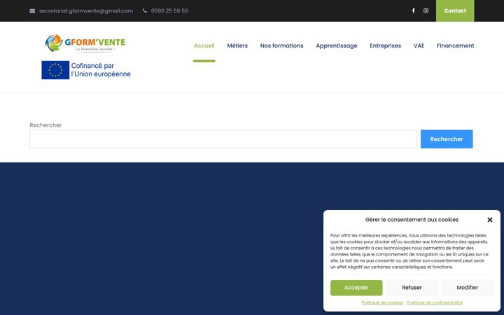 Screenshot of gform-vente.fr