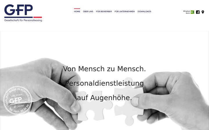 Screenshot of gfp-zeitarbeit.de