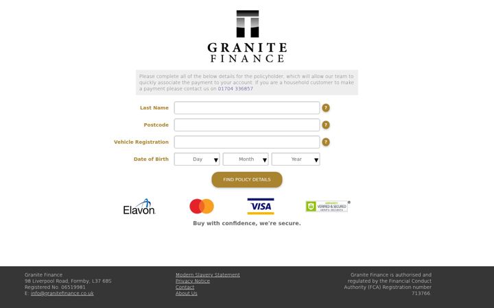 Screenshot of gfpaynow.com