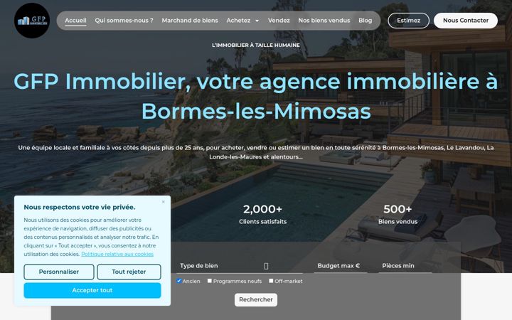 Screenshot of gfpimmobilier.com