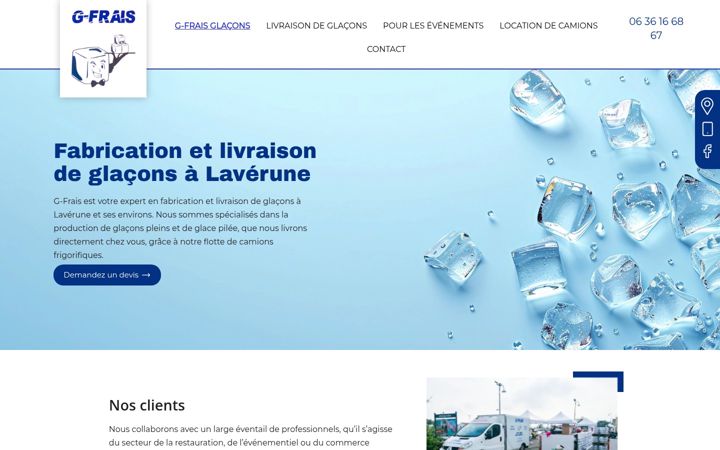 Screenshot of gfrais-glacons.fr