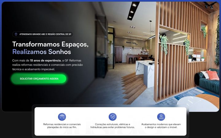Screenshot of gfreformas.com.br