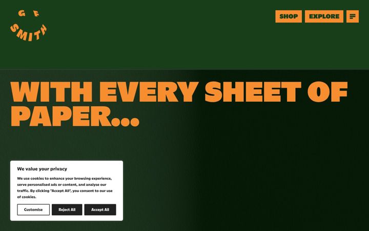 Screenshot of gfsmith.com