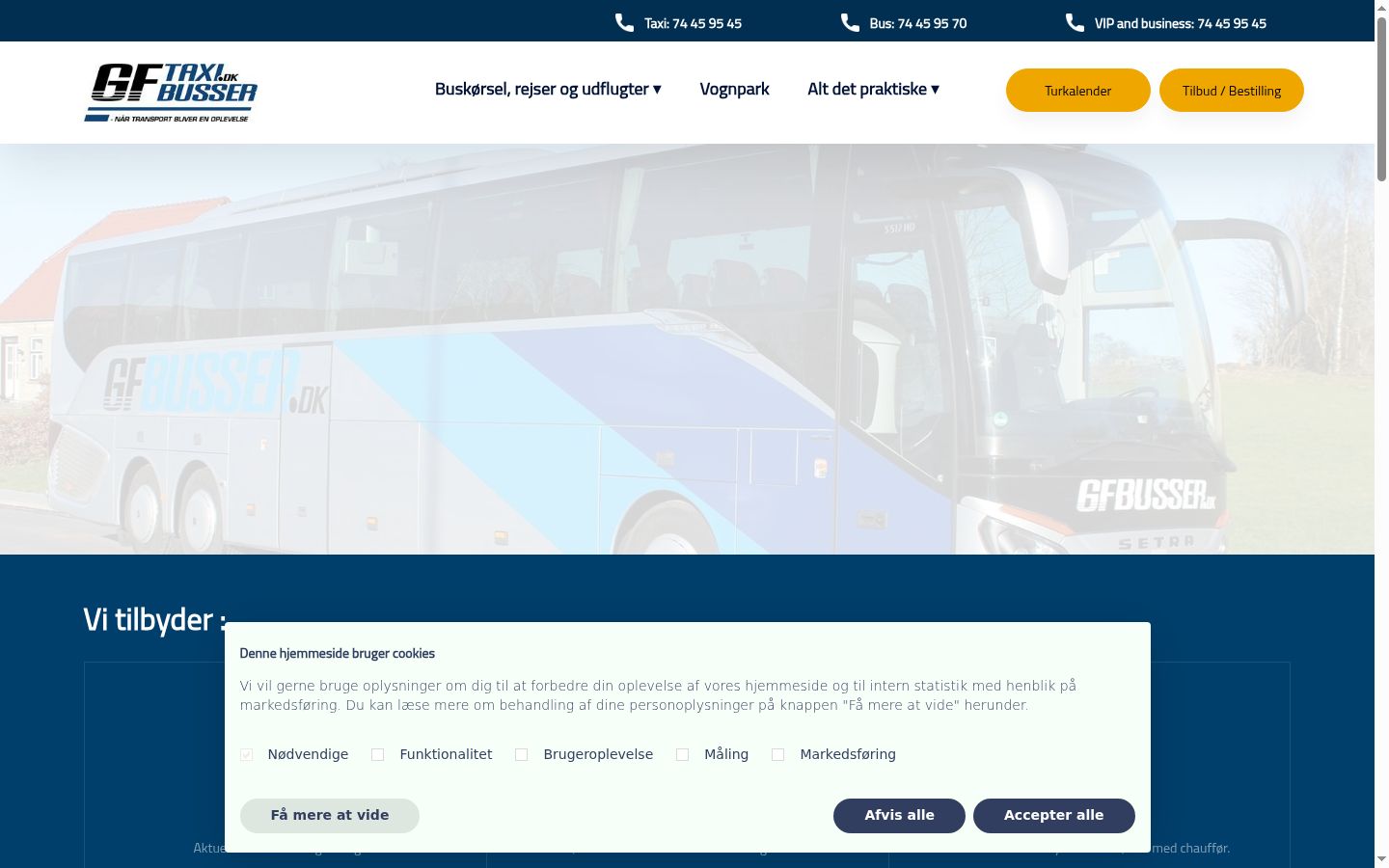 Screenshot des Einwilligungsbanners vor jeglicher Interaktion
