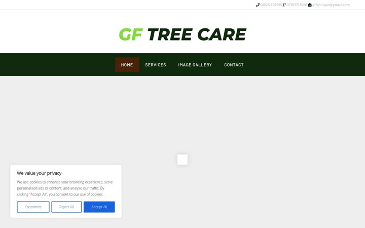 Screenshot of gftreecare.co.uk