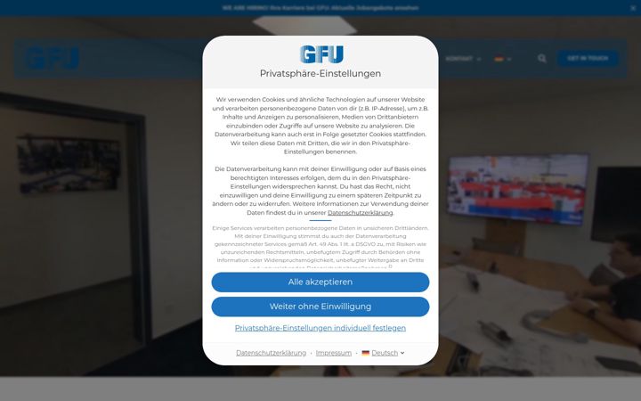 Screenshot of gfu-forming.de