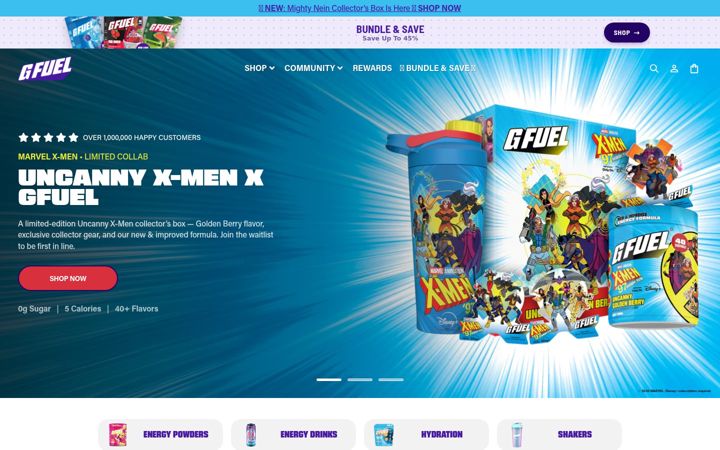 Screenshot of gfuel.com