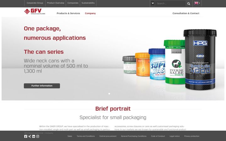 Screenshot of gfv-verschlusstechnik.de