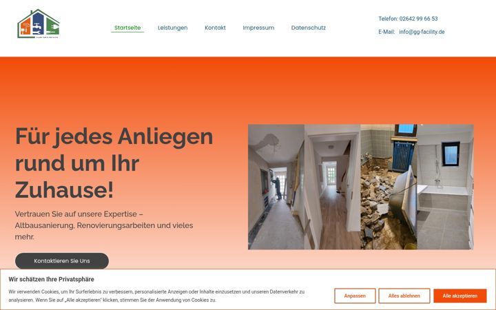 Screenshot of gg-facility.de
