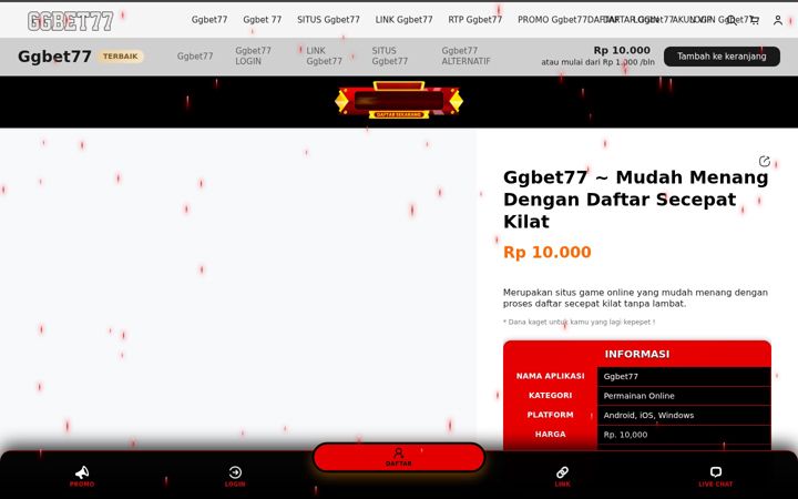 Screenshot of ggbet77.org