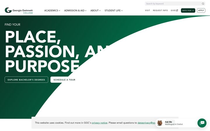 Screenshot of ggc.edu