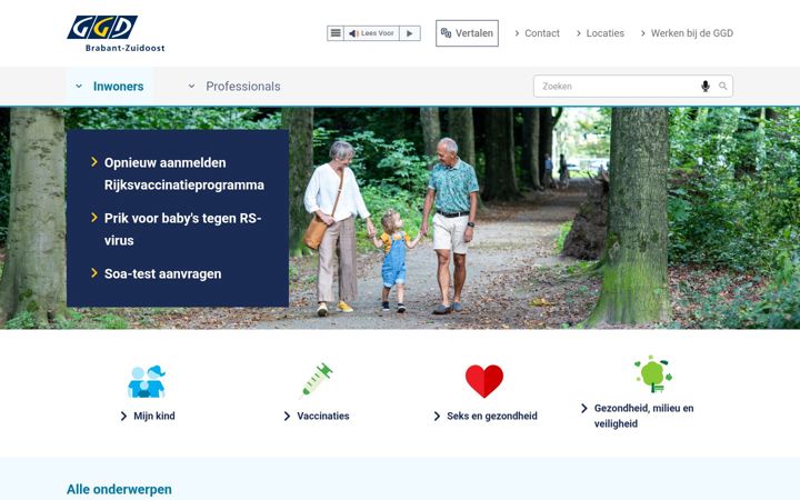 Screenshot di ggdbzo.nl