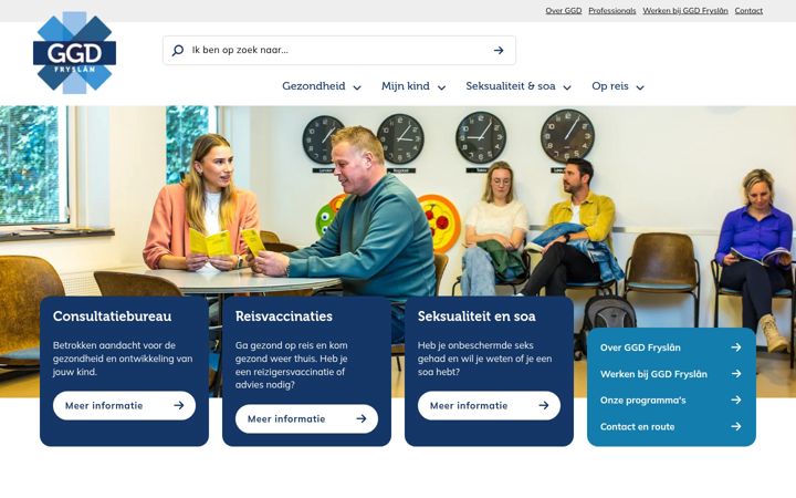 Screenshot of ggdfryslan.nl