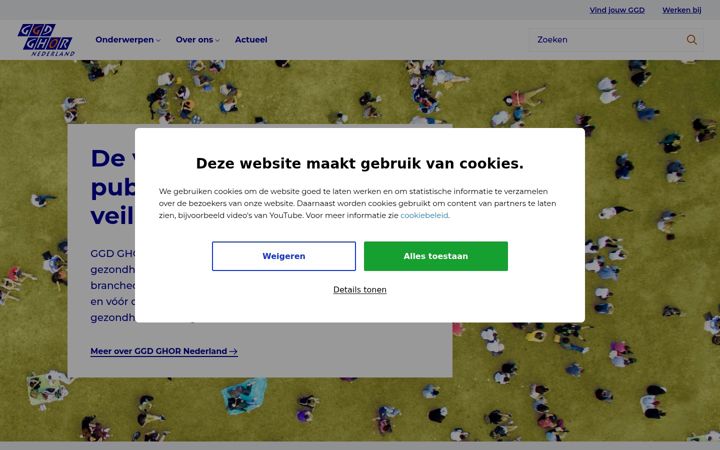 Captură de ecran a ggdghor.nl