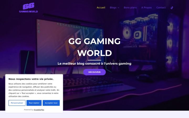 Screenshot of gggamingworld.com