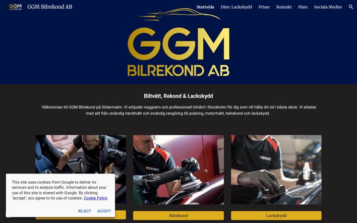 Screenshot of ggmbilrekond.com