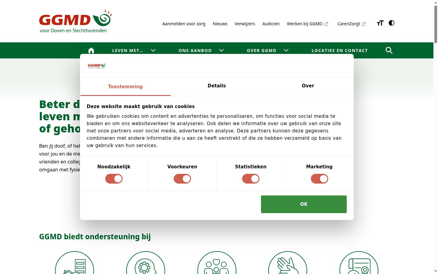 Screenshot del banner di consenso mostrato prima di qualsiasi interazione