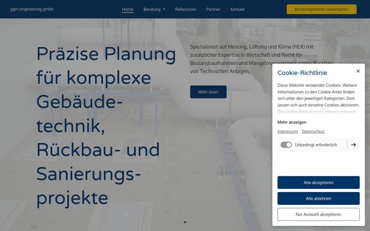 Screenshot of ggmengineering.ch