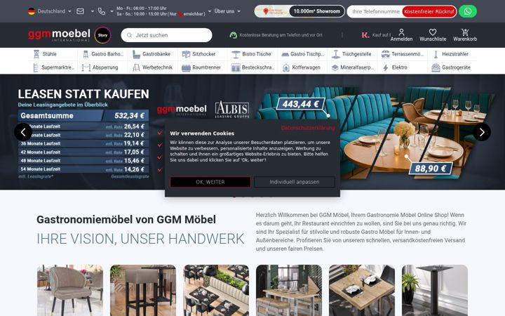 Skärmbild av ggmmoebel.com