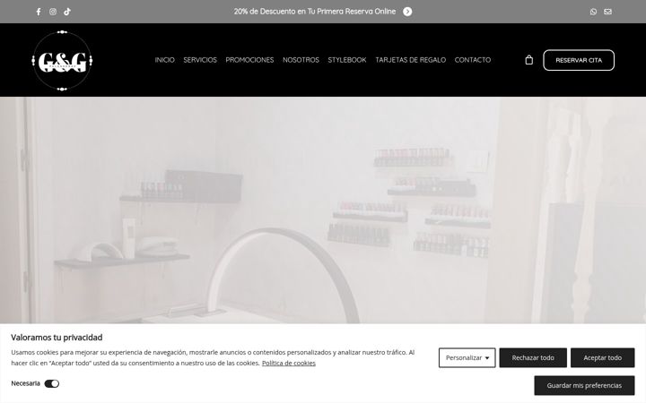 Screenshot of ggpeluqueros.com