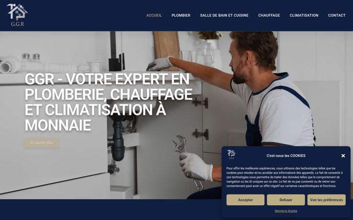 Screenshot of ggr-plomberie.fr