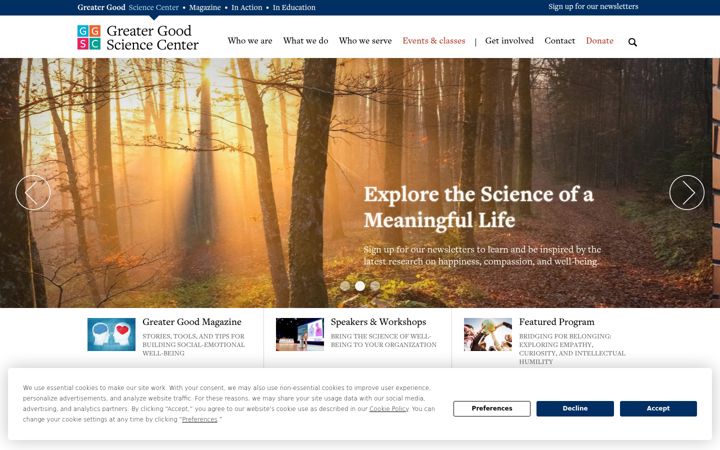 Screenshot of ggsc.berkeley.edu