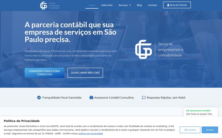 Screenshot of ggservicodecontabilidade.com.br