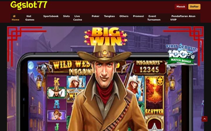 Screenshot of ggslots77.com