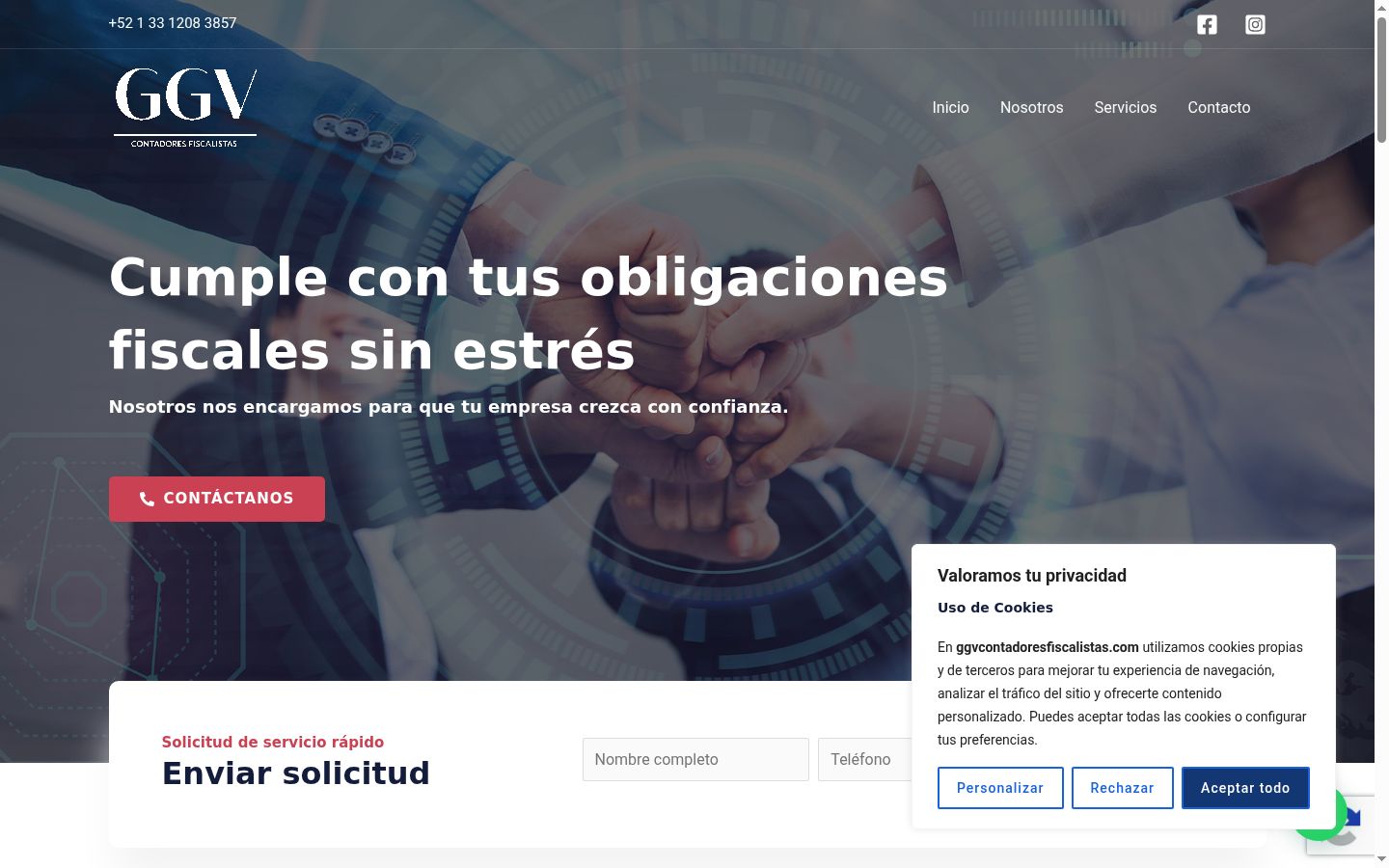 Screenshot del banner di consenso mostrato prima di qualsiasi interazione